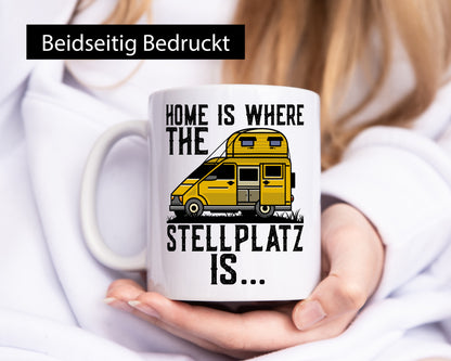 Camping | Wohnmobil Camper-Liebe Stellplatz Panorama Geschenkidee Humor Tasse