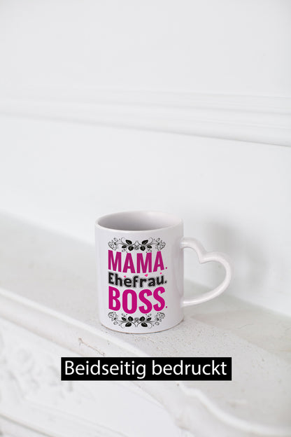 Mama. Ehefrau. Boss. | Frauen Tasse Muttertag lustiger Spruch Geschenk Familie
