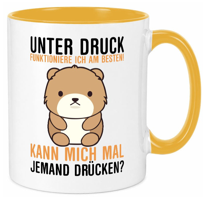 Kann mich jemand drücken | süßer Teddy Knuddeln Comic lustig Humor Geschenkidee Tasse