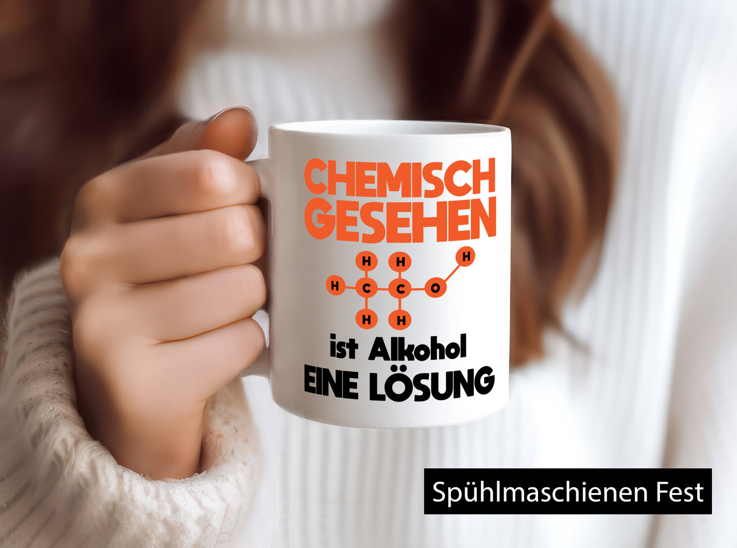 Cemisch gesehen ist alkohol eine Lösung | Chemie Geschenkidee Humor Tasse