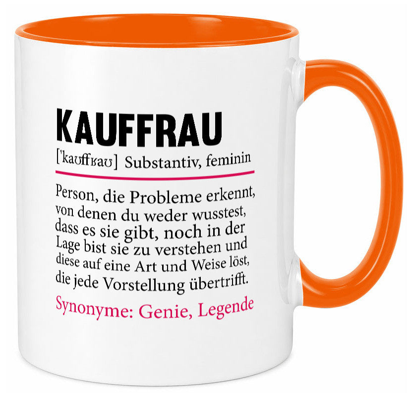 Kauffrau | Humor Spruch Definition Kauffrauen Geschenkidee Tasse