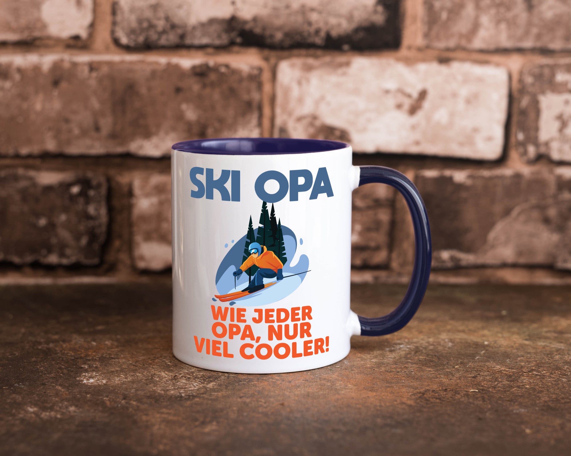 Ski Opa, normal, nur cooler | Skifahrer Bäume Schnee Geschenkidee Familie Humor