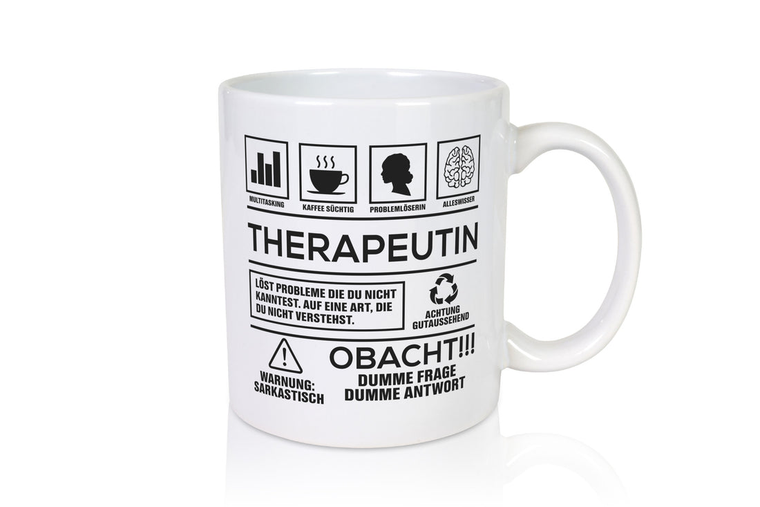 Achtung Probleme Therapeutin | Psychotherapie Therapie Humor Geschenkidee Tasse
