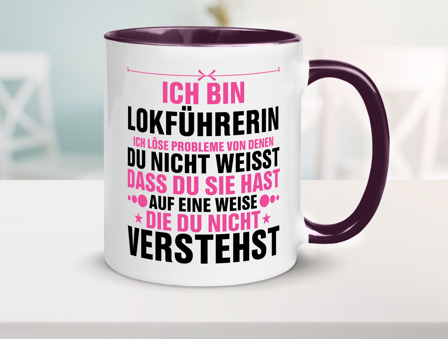 Löse Probleme: Lokführerin | Zug Beruf v2 Humor Arbeit Kollegen Büro