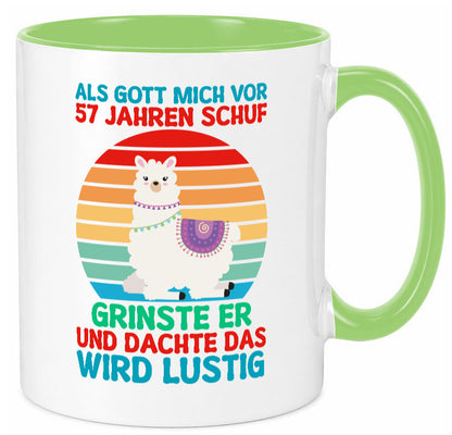 57. Geburtstag | 57 Jahre Gut Schuf mich Lama v2 lustiger Spruch Geschenk