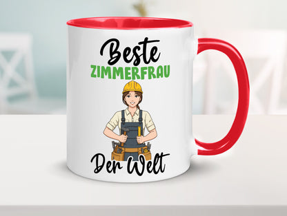 Beste Zimmerfrau| Holzbau | Handwerkerin v2 Geschenk Humor Geschenkidee
