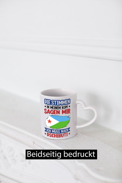 Dschibuti | Urlaub Stimmen in meinem Kopf Traumland Humor Geschenkidee Tasse