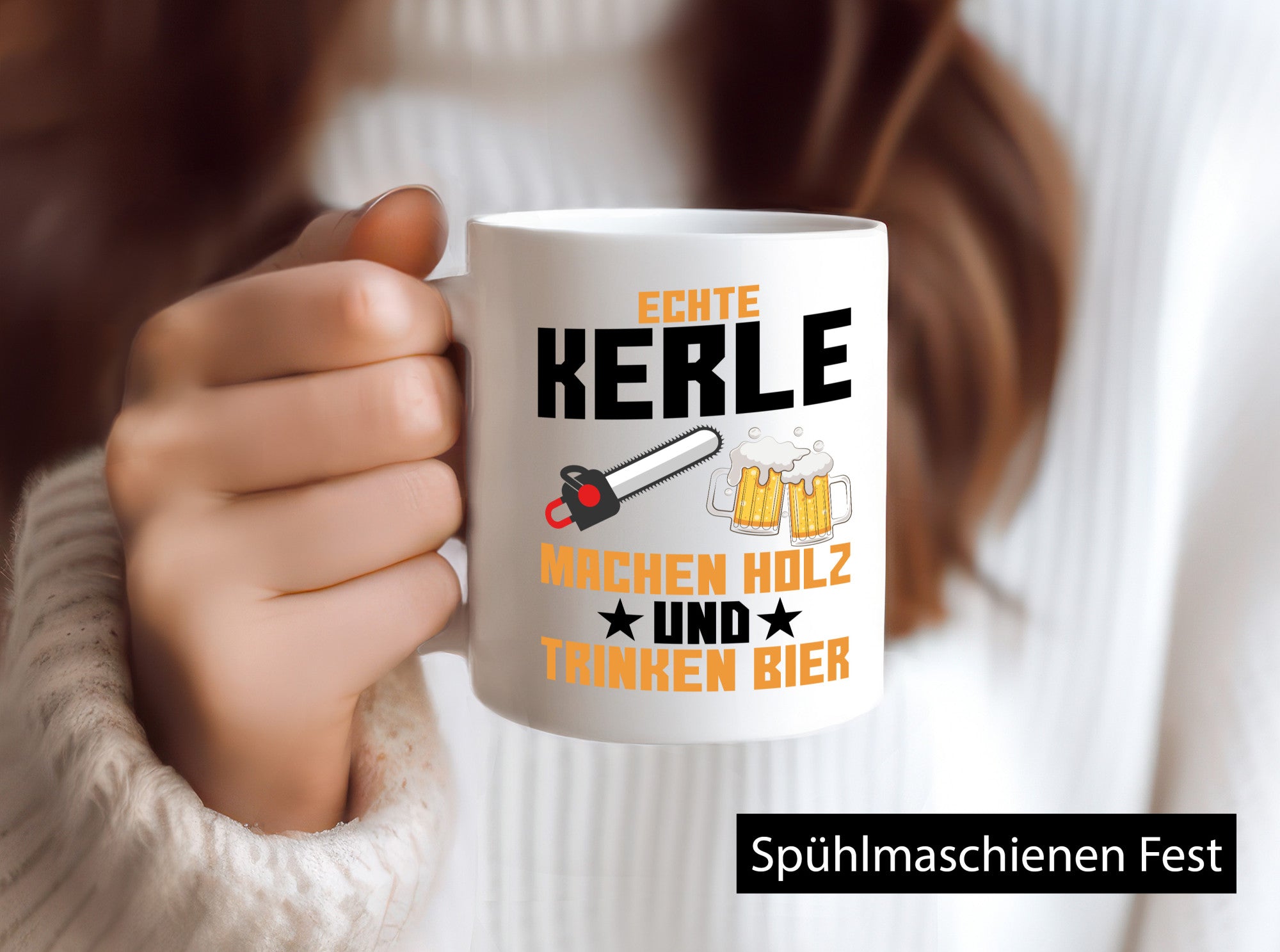 Holz machen und Bier trinken | Holzfäller Waldarbeiter lustiger Spruch Geschenk