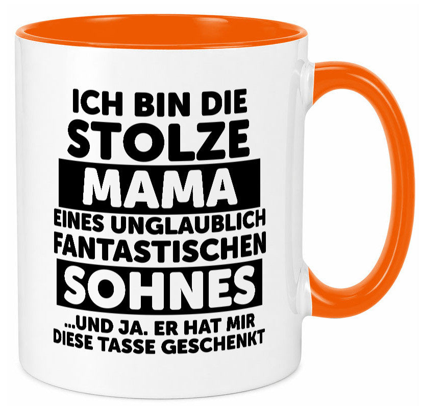 Stolze Mama | Fantastischer Sohn Beste Humor Familie Geschenkidee Tasse