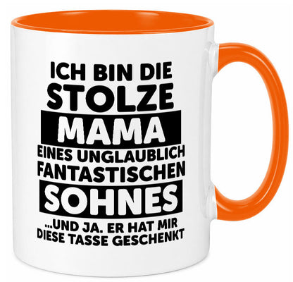 Stolze Mama | Fantastischer Sohn Beste Humor Familie Geschenkidee Tasse