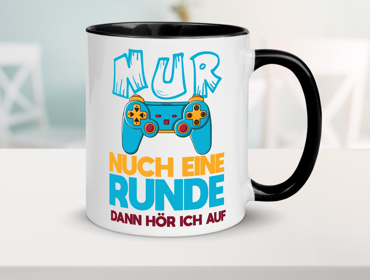 Nur noch eine Runde dann hör ich auf | Gamer Zocken lustig Humor Geschenkidee Tasse