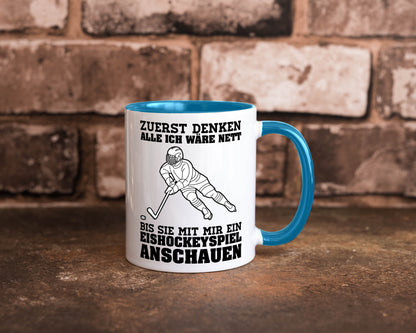 Eishockeyspiel | Eishockeyfan Tasse Eishockeyspieler Humor Geschenkidee