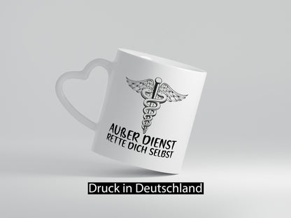 Außer Dienst | Sanitäter Rettung Rettungsdienst Puls Geschenkidee Humor Tasse