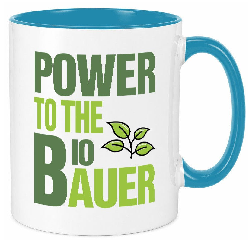 Bio Bauer Power | Landwirt Tasse Bauernhof Spruch lustig Humor Geschenkidee