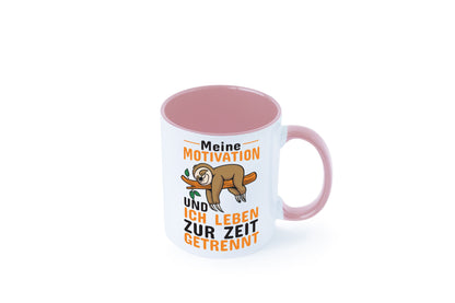 Keine Motivation | Faultier Tasse Büro Humor faul Geschenk Arbeit Kollegen