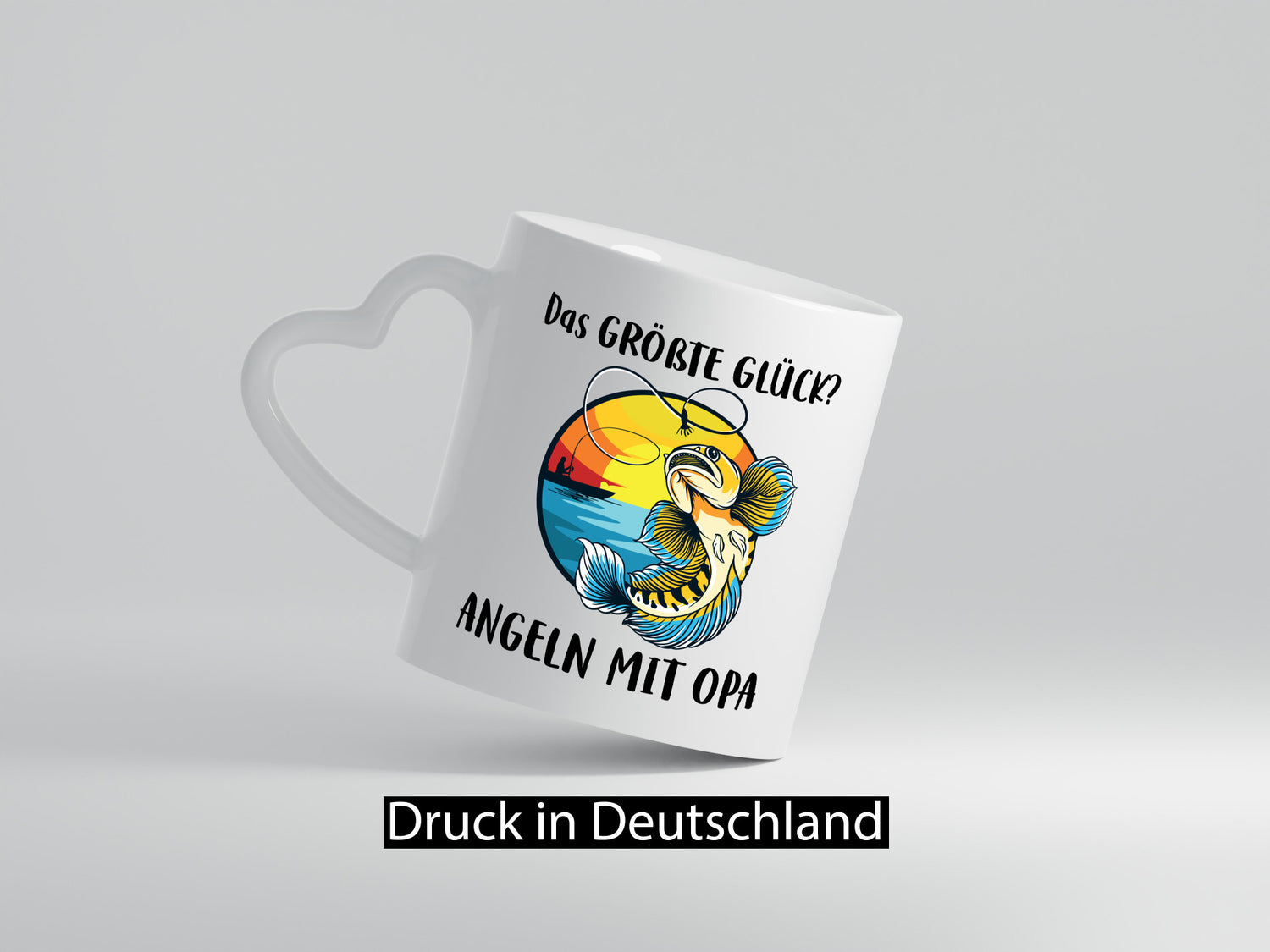 Das größte Glück angeln mit Opa | Angler Geschenkidee Familie Humor Tasse