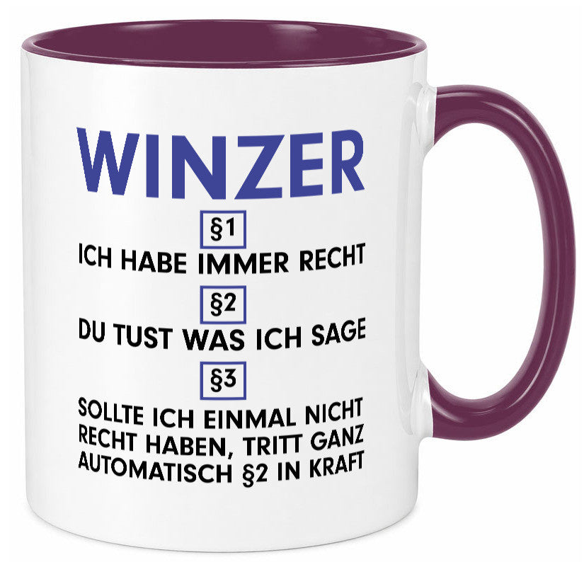 Ich habe immer Recht Winzer | Weinbauer Wein lustig Humor Geschenkidee Geschenk