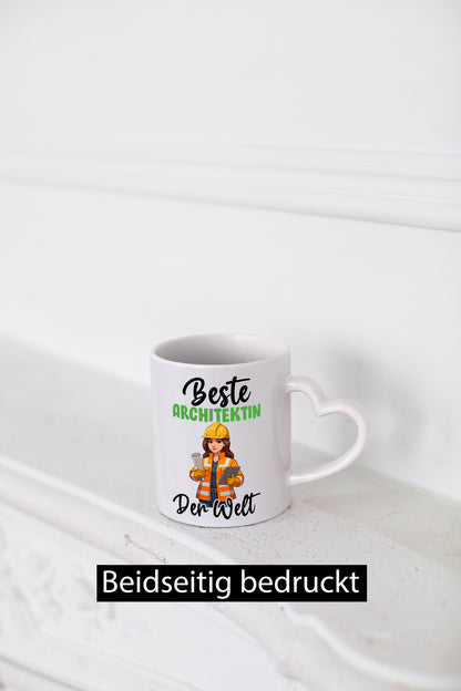 Beste Architektin | Architektur Büro v2 lustig Arbeit Kollegen Geschenk Tasse
