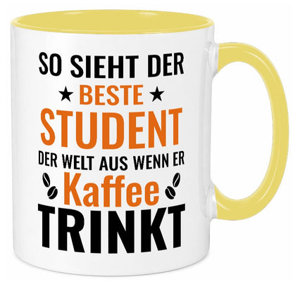 Kaffee trinkt: Student | Universität Uni Studium Humor Geschenkidee Tasse
