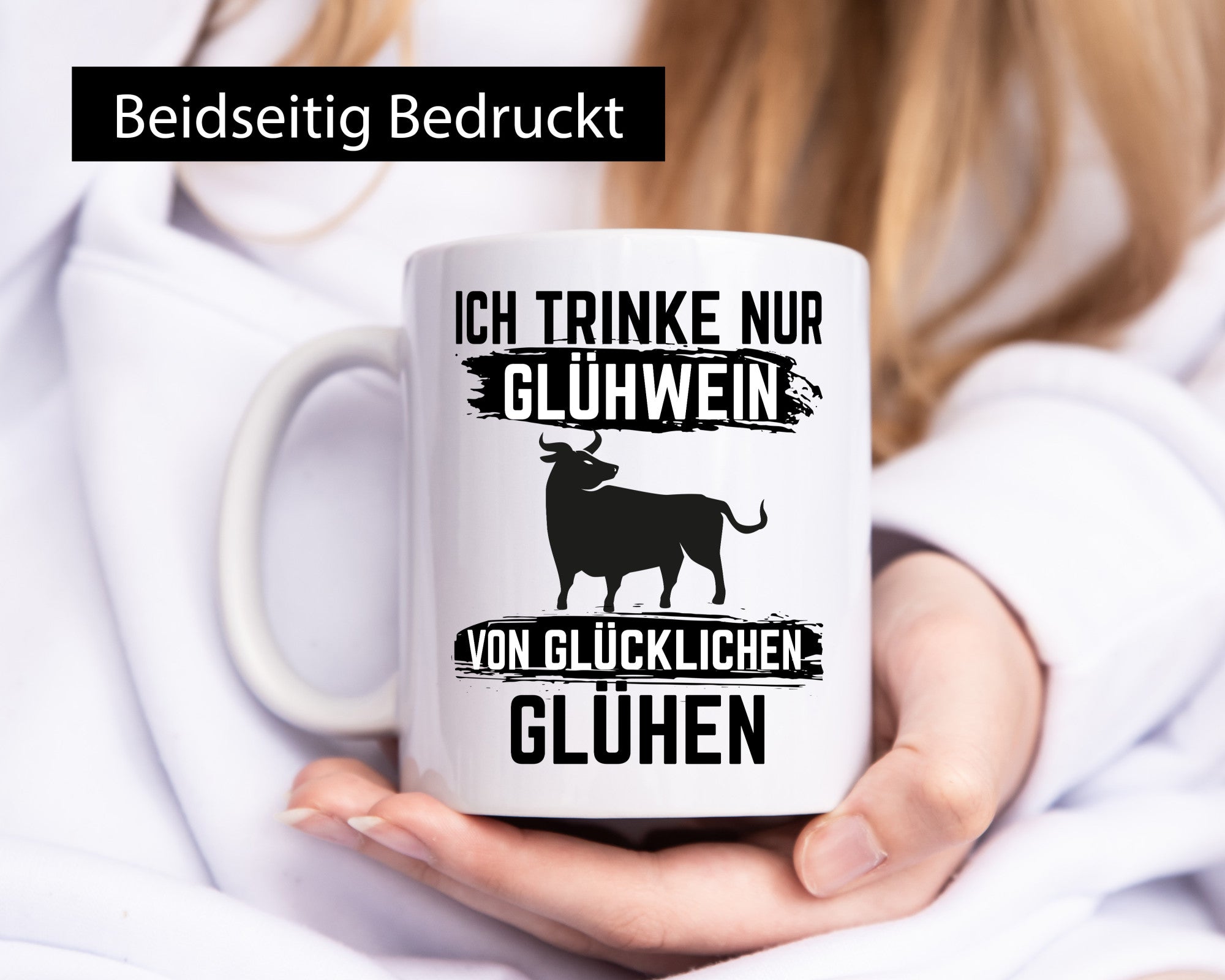 Ich drinke nur Glühwein | Wein von Glühen lustiger Spruch Geschenk Humor