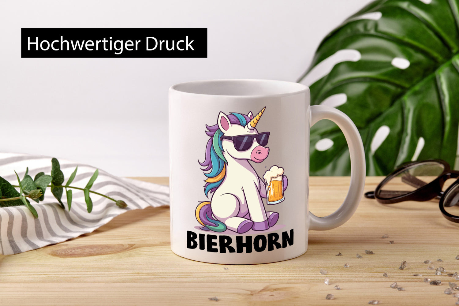 Bierhorn | Einhorn Bierliebhaber Geschenkidee Humor Tasse