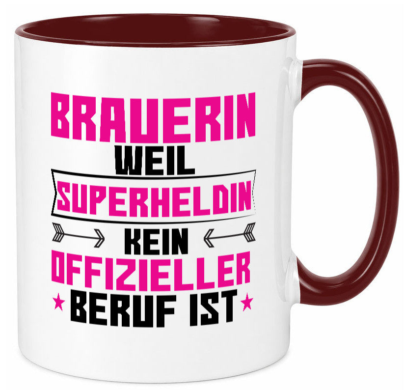 Superheldin Brauerin | Bier Brauerei Humor Geschenkidee Tasse