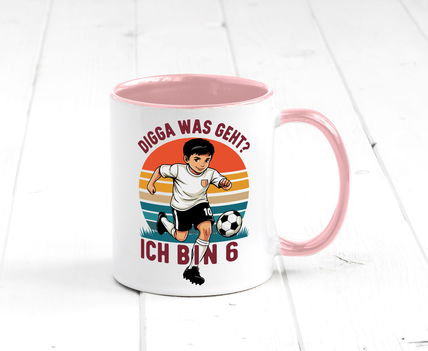 6 Geburtstag | Jahre Digga was geht ab Fußball lustiger Spruch Geschenk