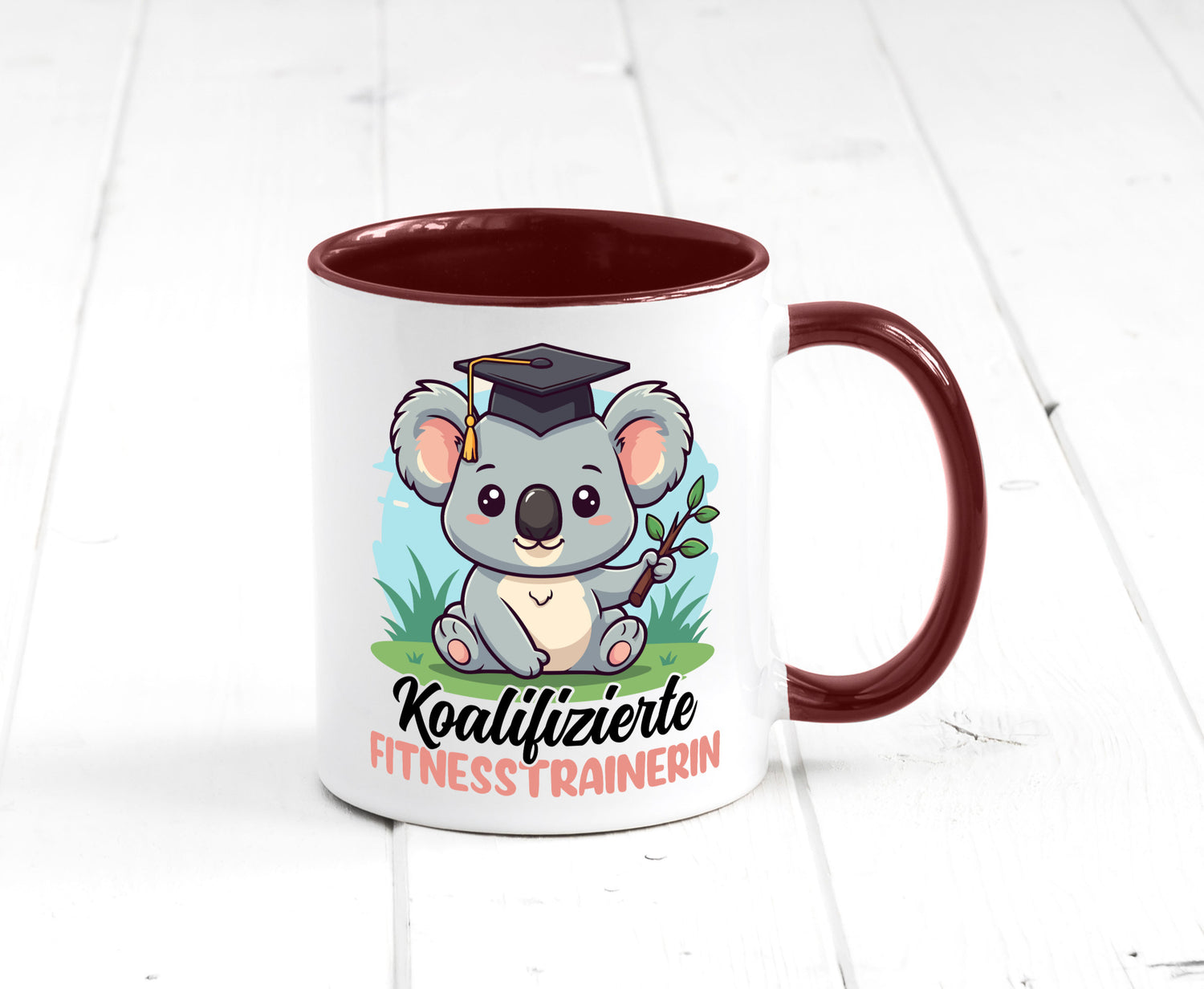 Koalifizierte Fitnesstrainerin | Trainerin Sport v2 Geschenkidee Humor Tasse