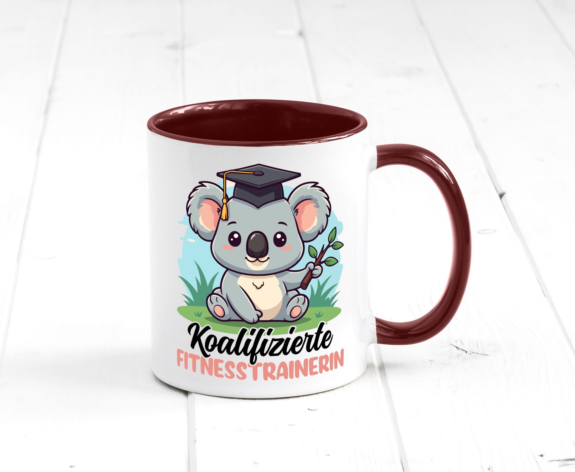 Koalifizierte Fitnesstrainerin | Trainerin Sport v2 Geschenkidee Humor Tasse