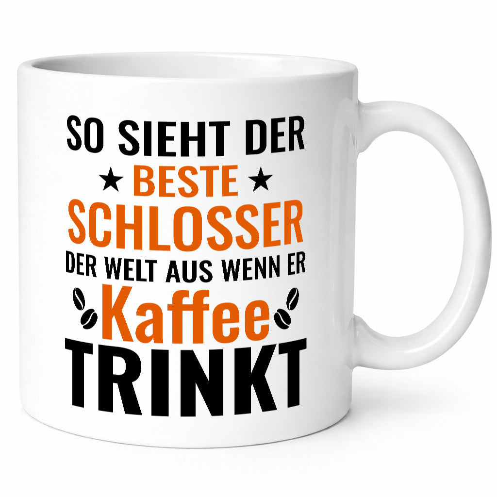 Kaffee trinkt: Schlosser | Beruf Schlosserei lustiger Spruch Geschenk Arbeit