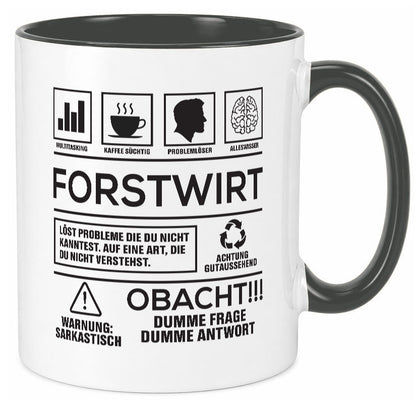 Achtung Probleme Forstwirt | Waldarbeiter lustig Arbeit Kollegen Büro Geschenk