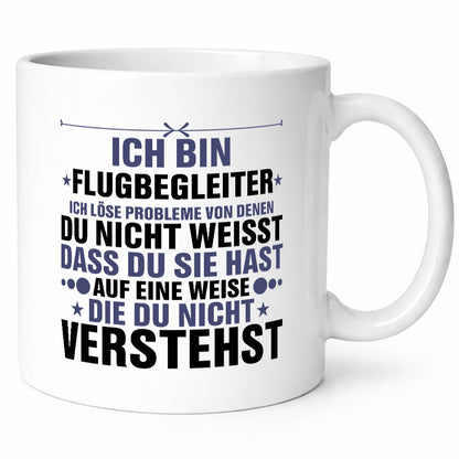 Probleme lösen: Flugbegleiter | Steward Flughafen Lustige Humor Geschenkidee