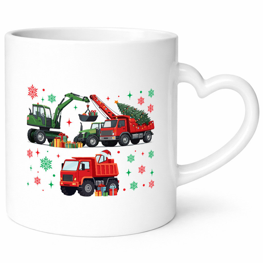 Weihnachten | Baufahrzeuge Bagger Frohe v2 lustiger Spruch Geschenk Humor