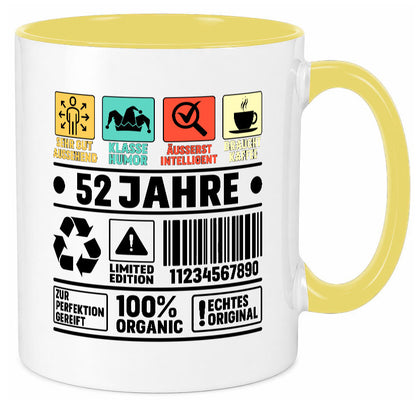 52. Geburtstag | 52 Jahre Humor Limited Edition Geschenkidee Tasse
