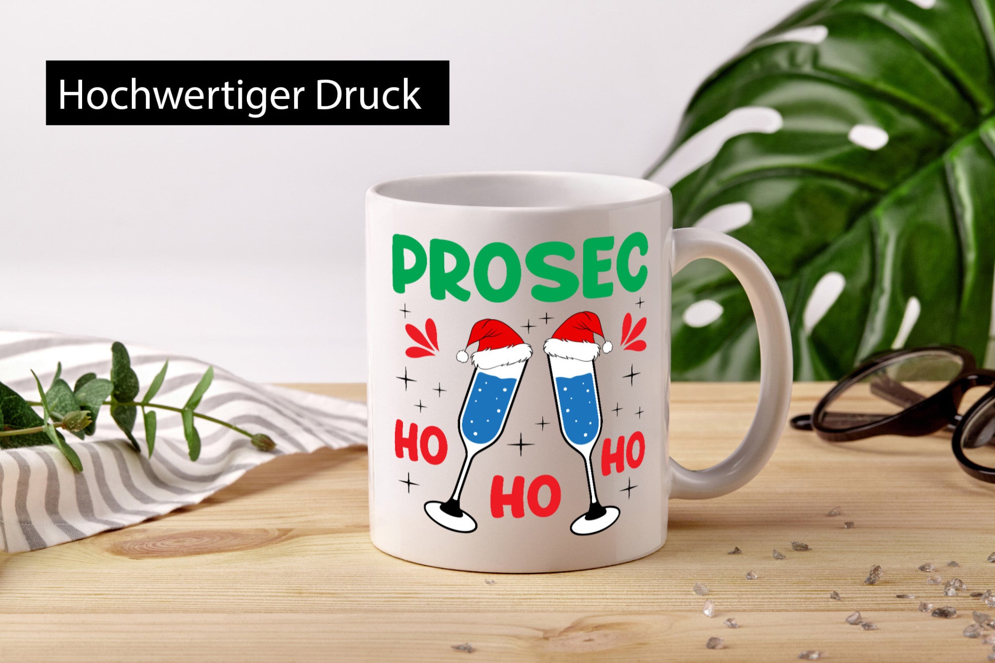 Prosec ho | Weihnachten Christmas lustig Humor Geschenkidee Geschenk Tasse