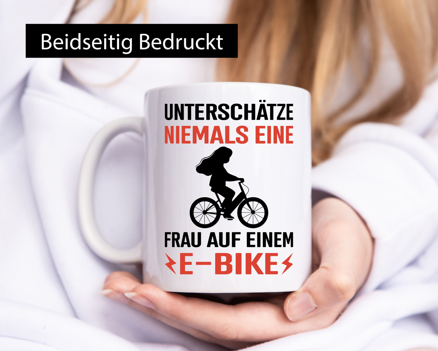 Alte Frau auf dem E-Bike | Fahradfahren Geschenk Humor Geschenkidee lustiger