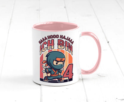4. Geburtstag | Ninja Junge 4 Jahre lustiger Spruch Geschenk Geschenkidee Tasse