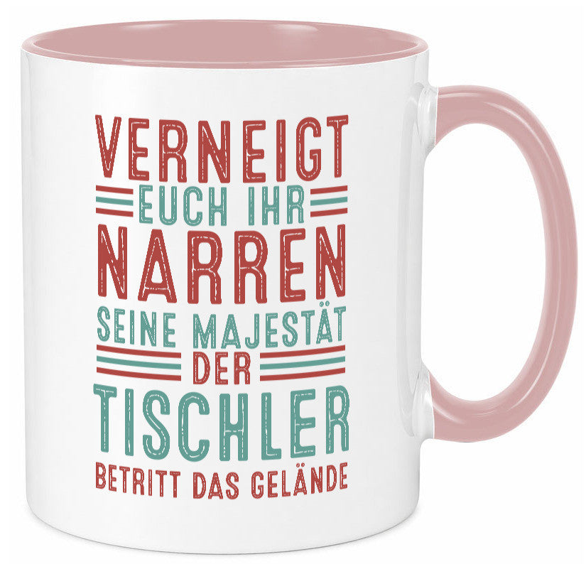 Verneigt euch: Tischler | Handwerk Beruf Tischlerei Geschenkidee Arbeit Tasse