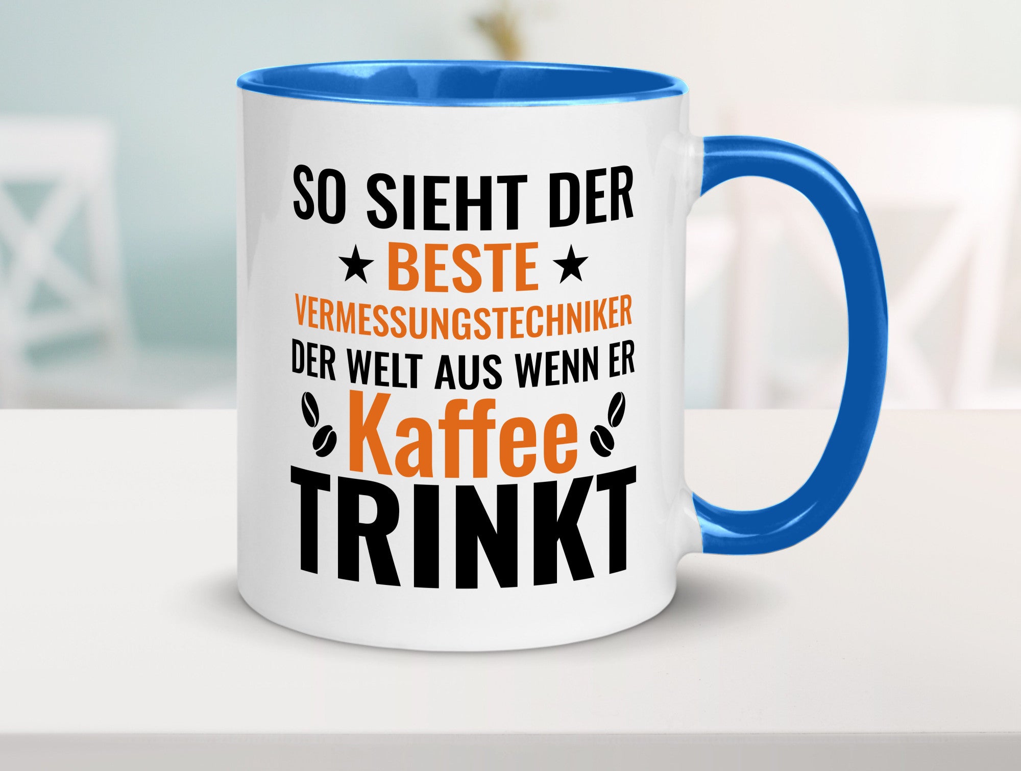 Kaffee trinkt: Vermessungstechniker | Techniker Geschenk Humor Geschenkidee