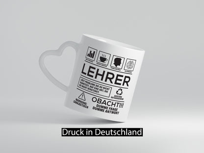 Achtung Probleme Lehrer | Schule Beruf Schüler lustiger Spruch Geschenk Arbeit