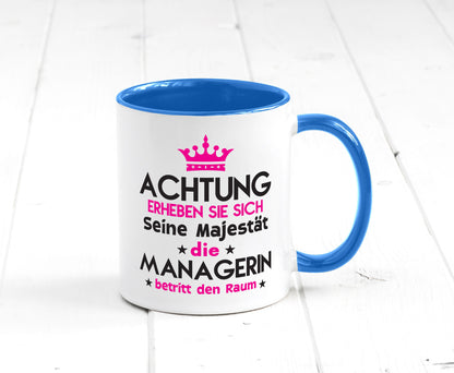 Seine Majestät Managerin | Management lustig Humor Geschenkidee Geschenk Tasse