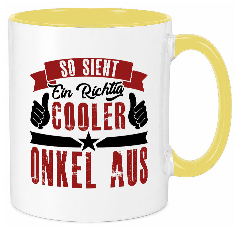 So sieht ein richtig cooler Onkel aus | lustig Humor Geschenkidee Geschenk Tasse