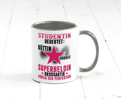 Bedeutung von Studentin | Uni Studium Universität Geschenkidee Humor Tasse