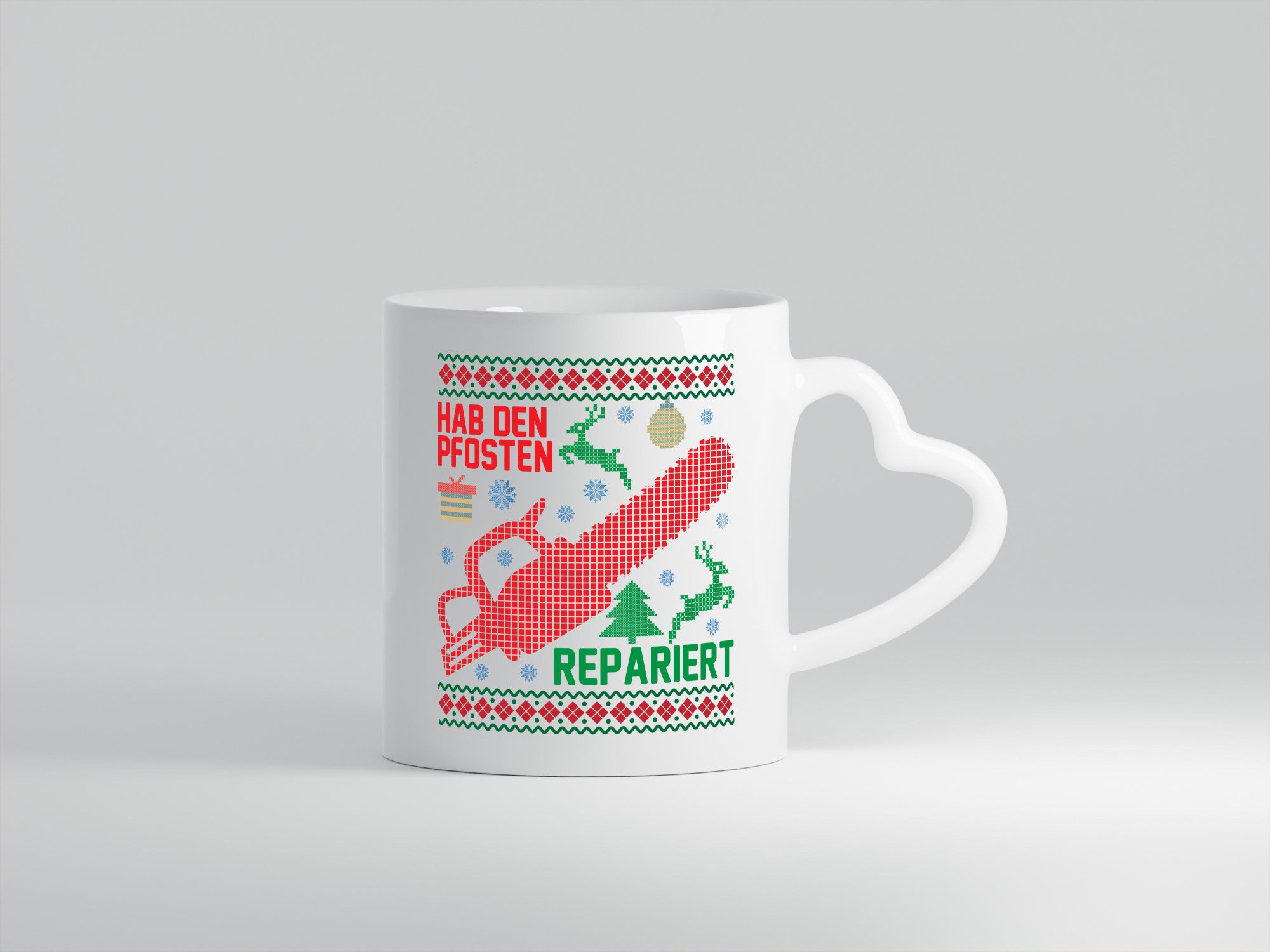 Hab den pfosten Repariert | Ugly Christmas Weihnachten Geschenkidee Humor Tasse