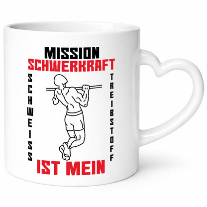 Mission Schwerkraft | Klimmzug Schweiß Bodybuilder Geschenk Humor Geschenkidee