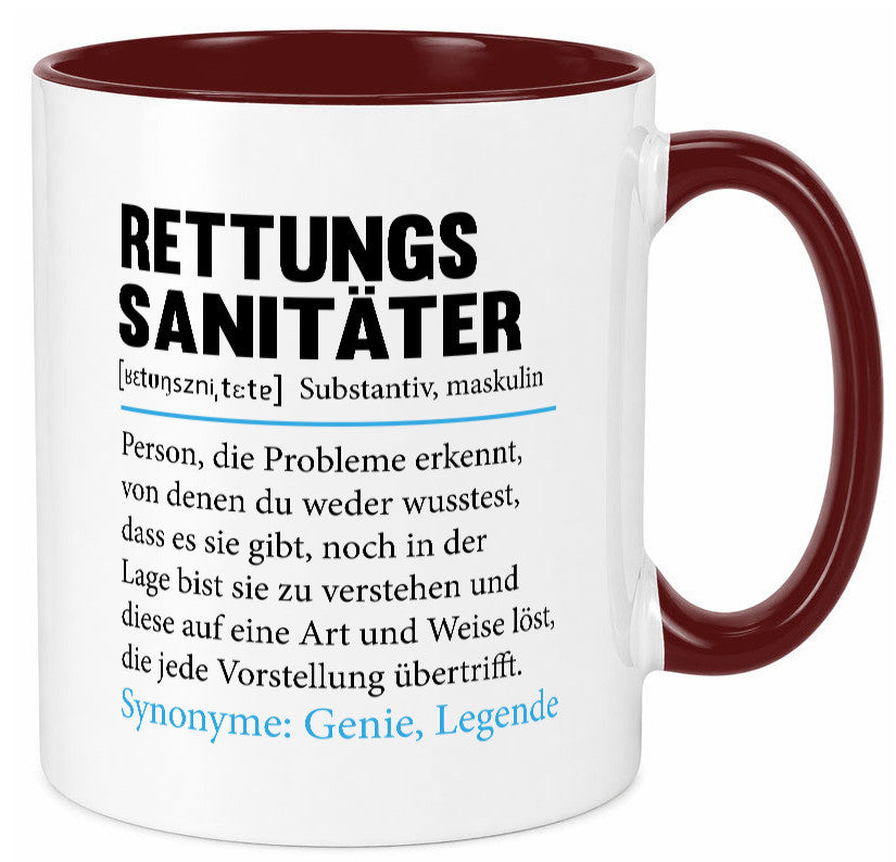 Rettungssanitäter | Beruf Sanitäter Spruch v2 lustig Arbeit Kollegen Büro Tasse