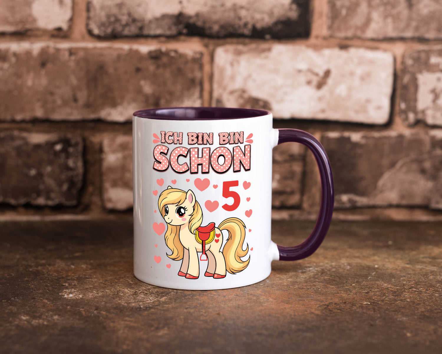 5. Geburtstag | 5 Jahre Mädchen Reiten Pony Humor Geschenkidee Tasse
