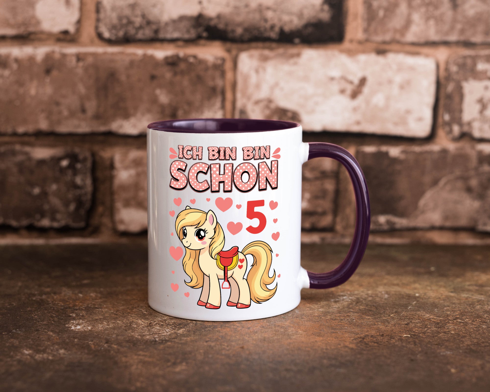 5. Geburtstag | 5 Jahre Mädchen Reiten Pony Humor Geschenkidee Tasse