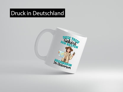 Im Universum: Geografin | Geografie Geschenkidee Humor Tasse