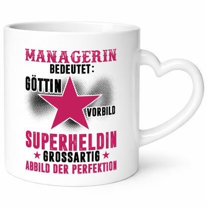 Bedeutung von Managerin | Management lustig Humor Geschenkidee Geschenk Tasse